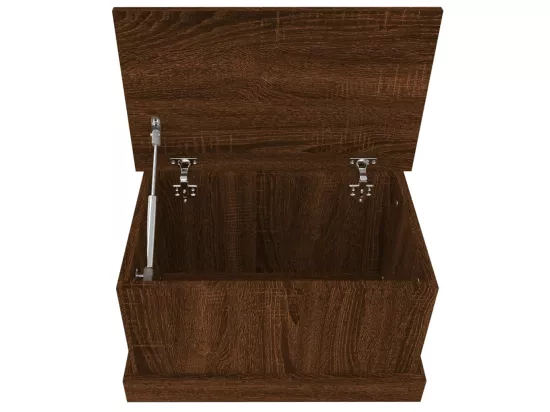 Boîte de rangement chêne marron 50x30x28 cm bois d'ingénierie