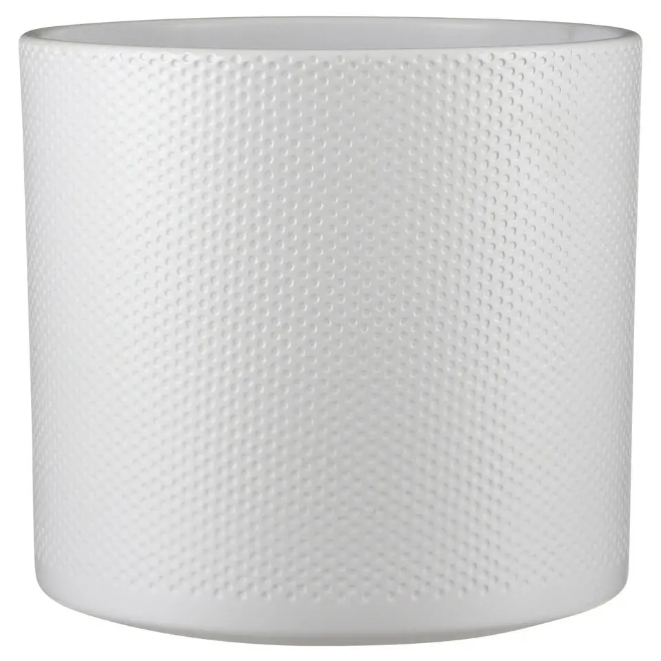 Mica Decorations Bloempot - wit - keramiek - D26 x H28 cm