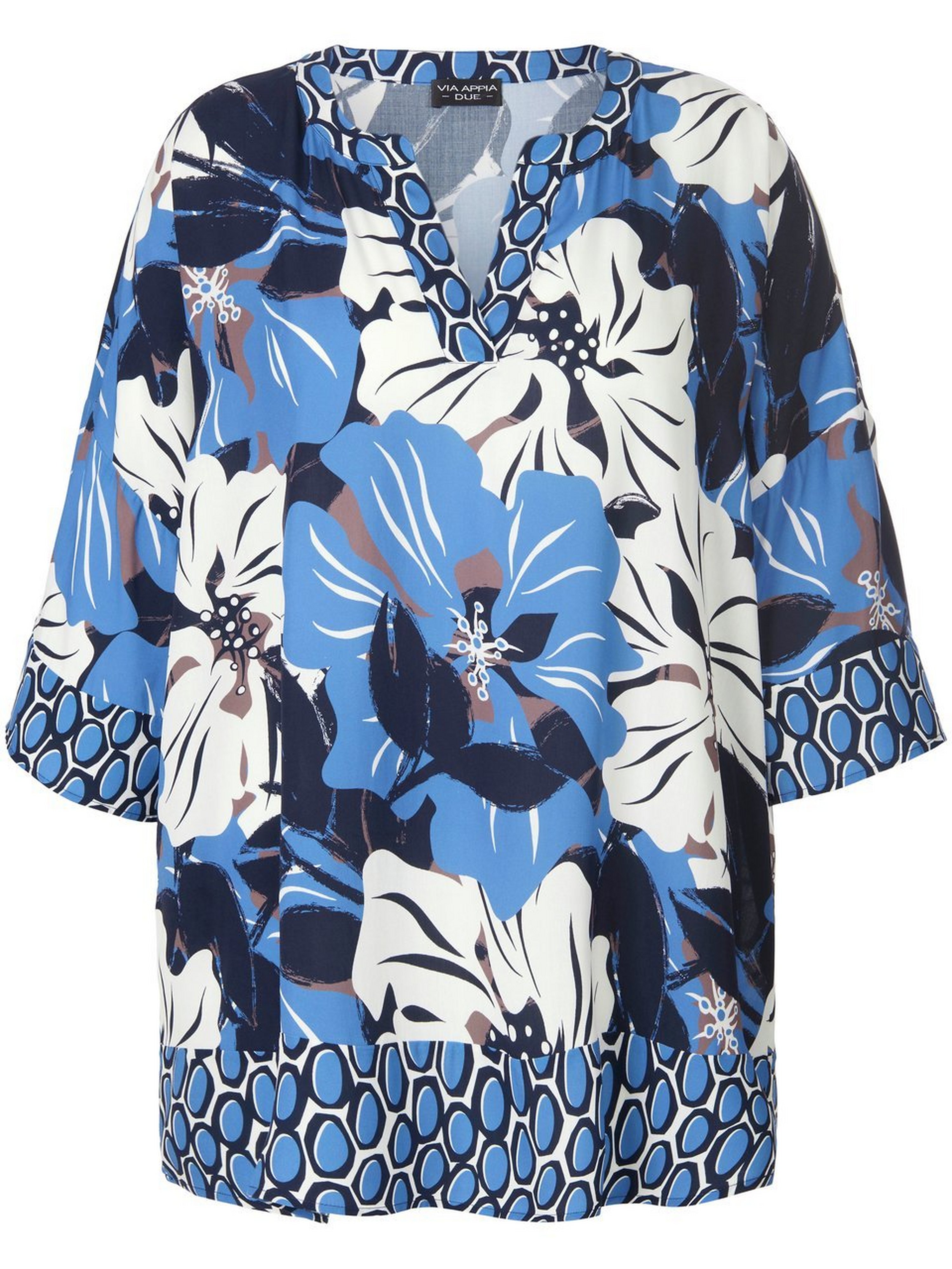 Long-Bluse mit 3/4-Arm