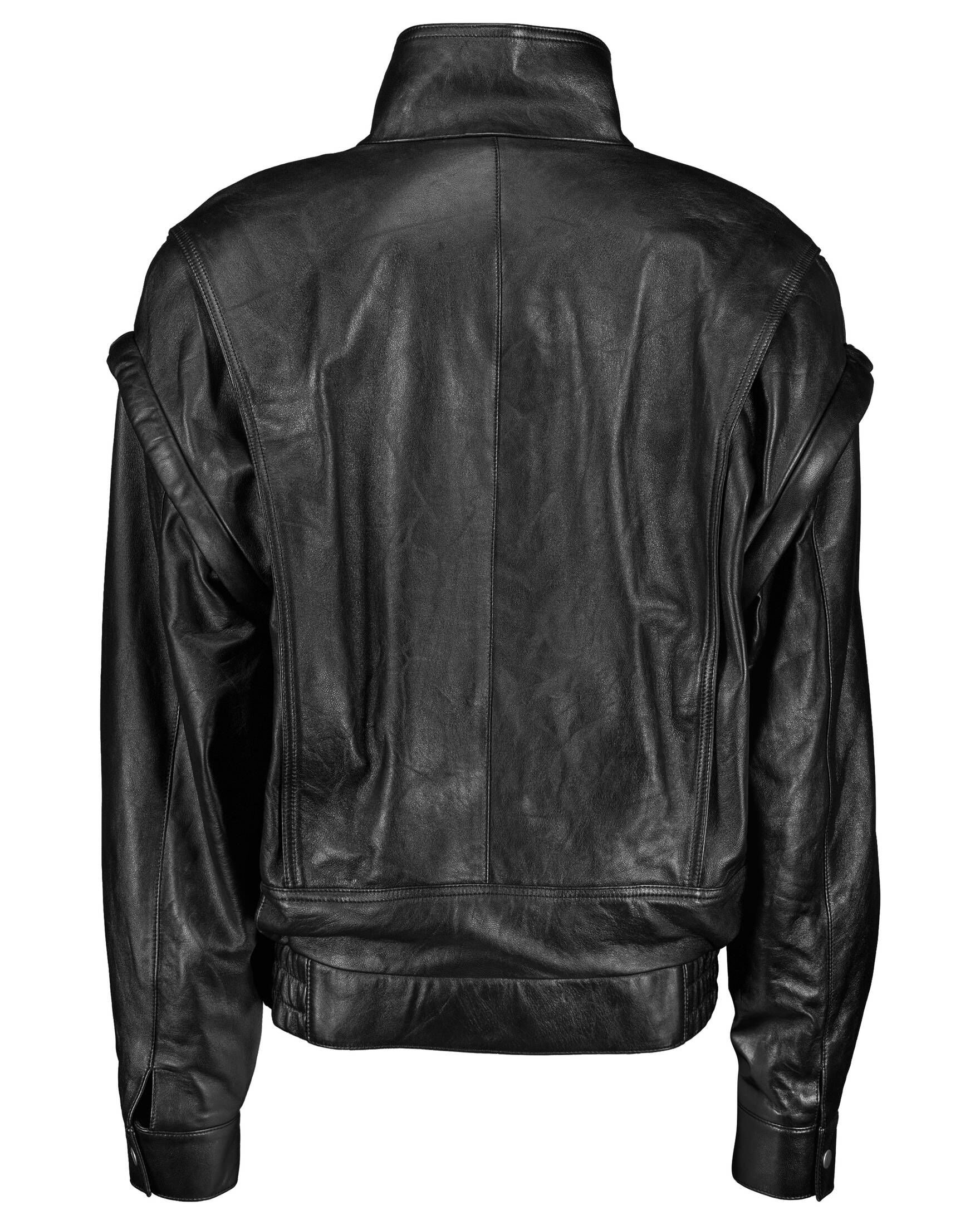 Saint Laurent| Damen Lederjacke BLOUSON Oversized Fit