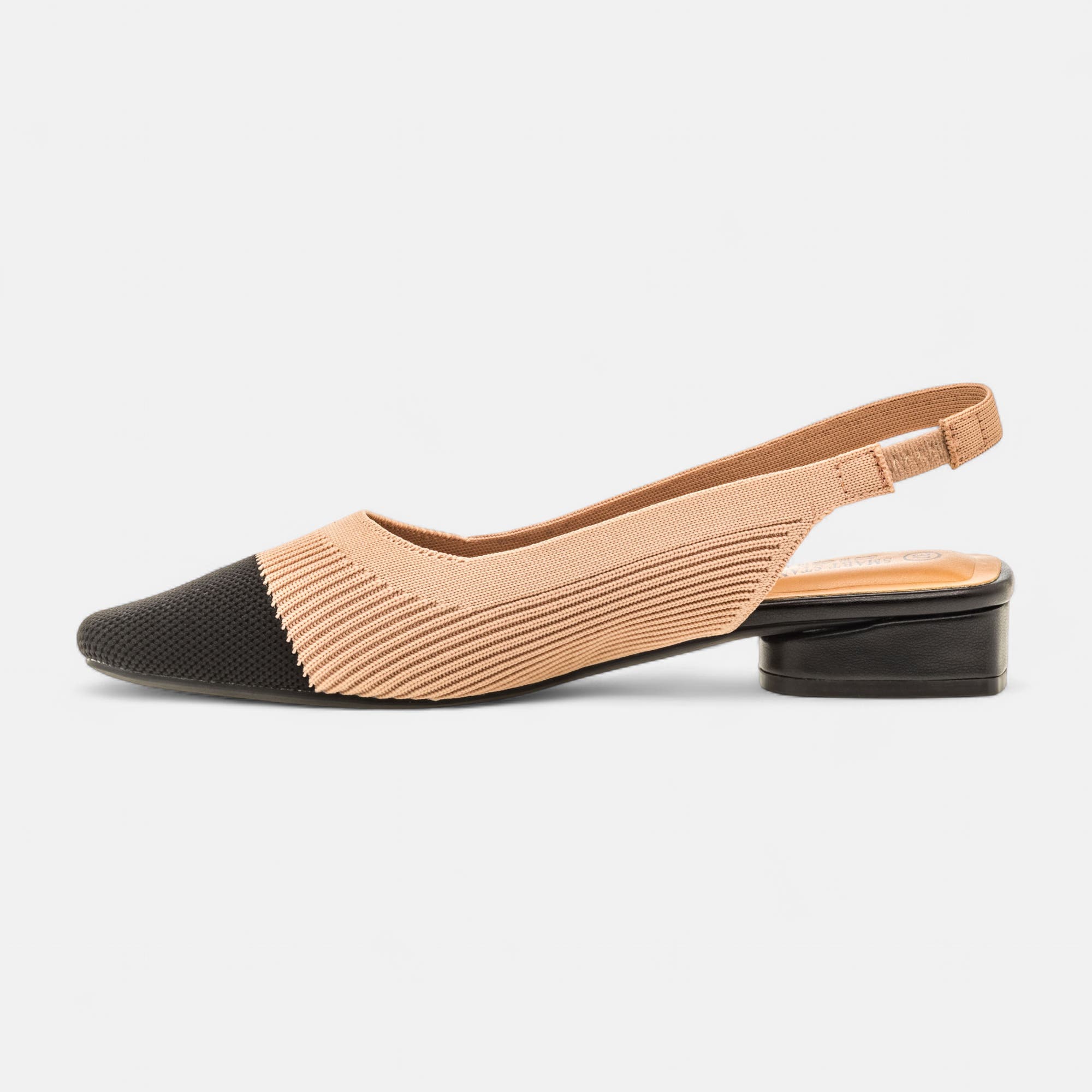 Escarpins avec bride arrière Femme beige