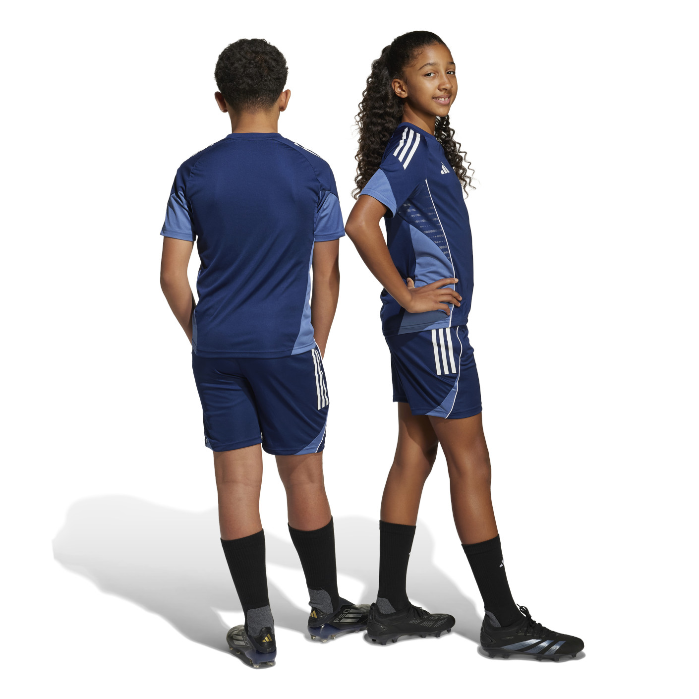 Adidas Tiro 25 Competition Trainingsbroekje Kids Donkerblauw Wit Lichtblauw