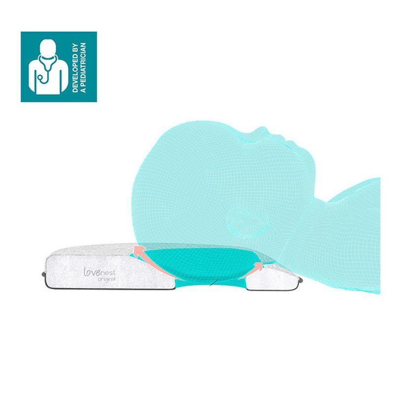 Cale tête ergonomique Lovenest Original - Smokey - Ecru
