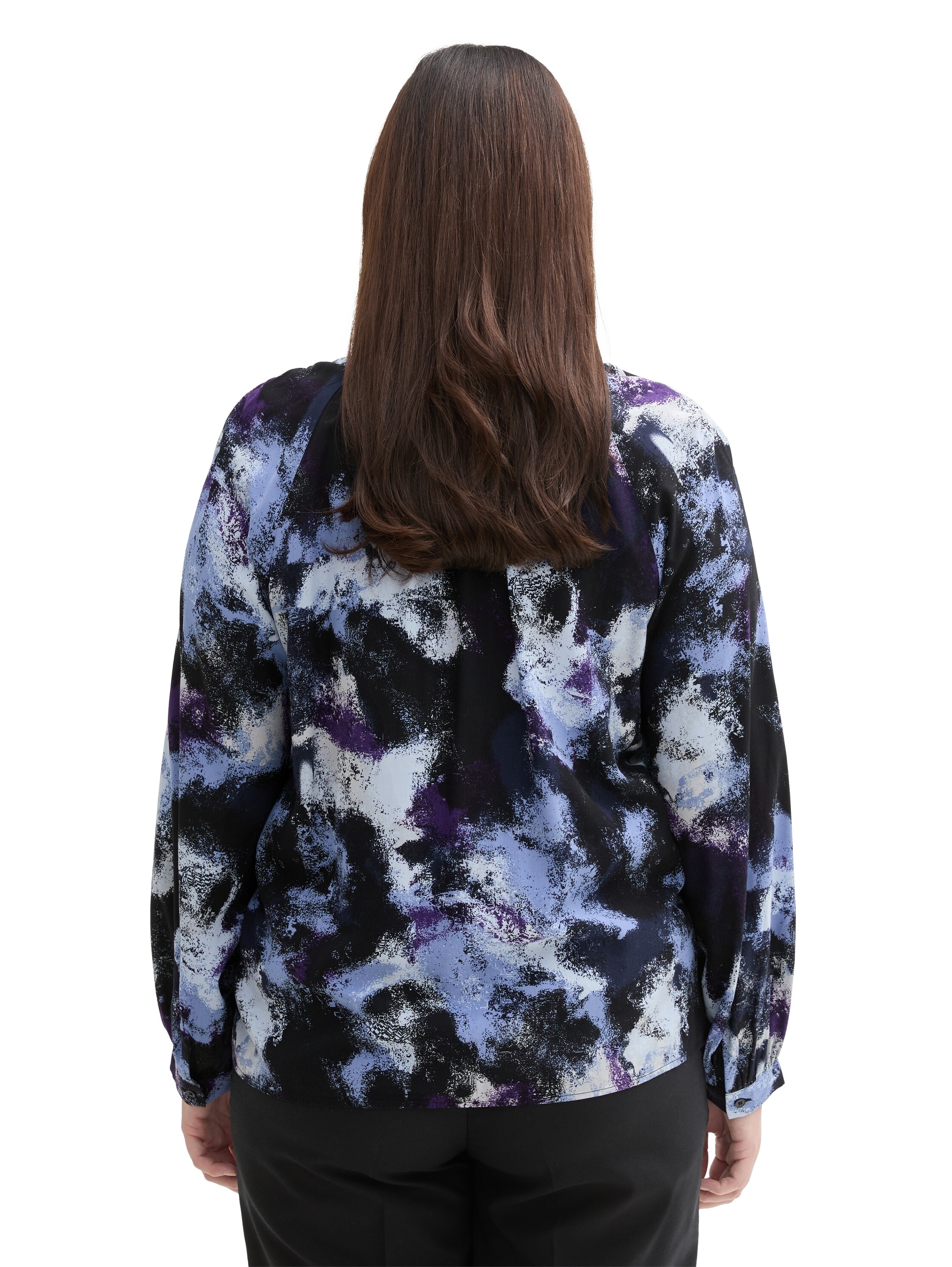 TOM TAILOR PLUS Langarmbluse mit Allover-Print