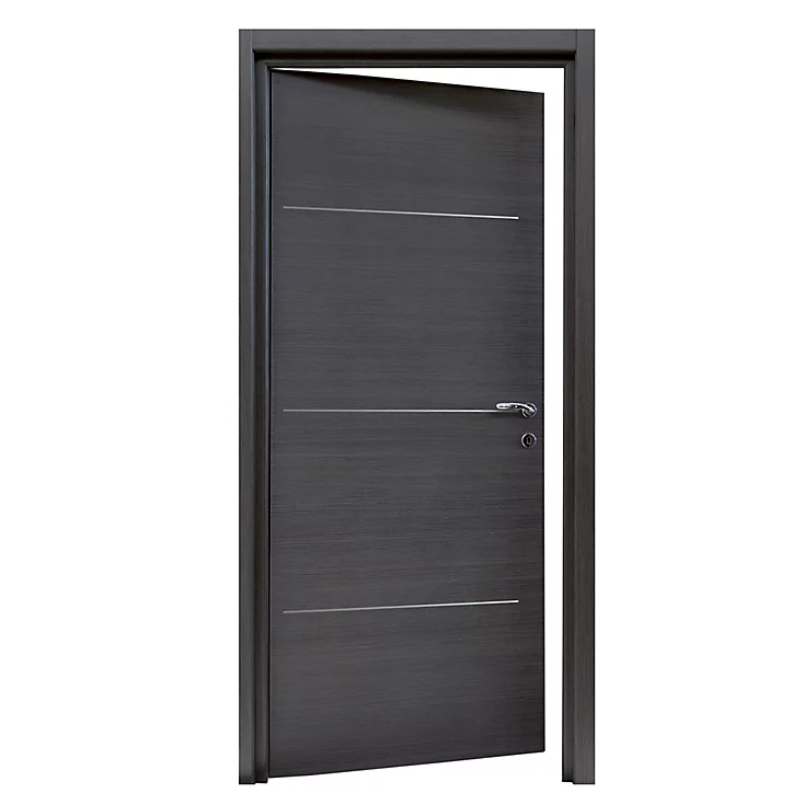 Bloc-porte Triaconta gris H.204 x l.73 cm, poussant gauche