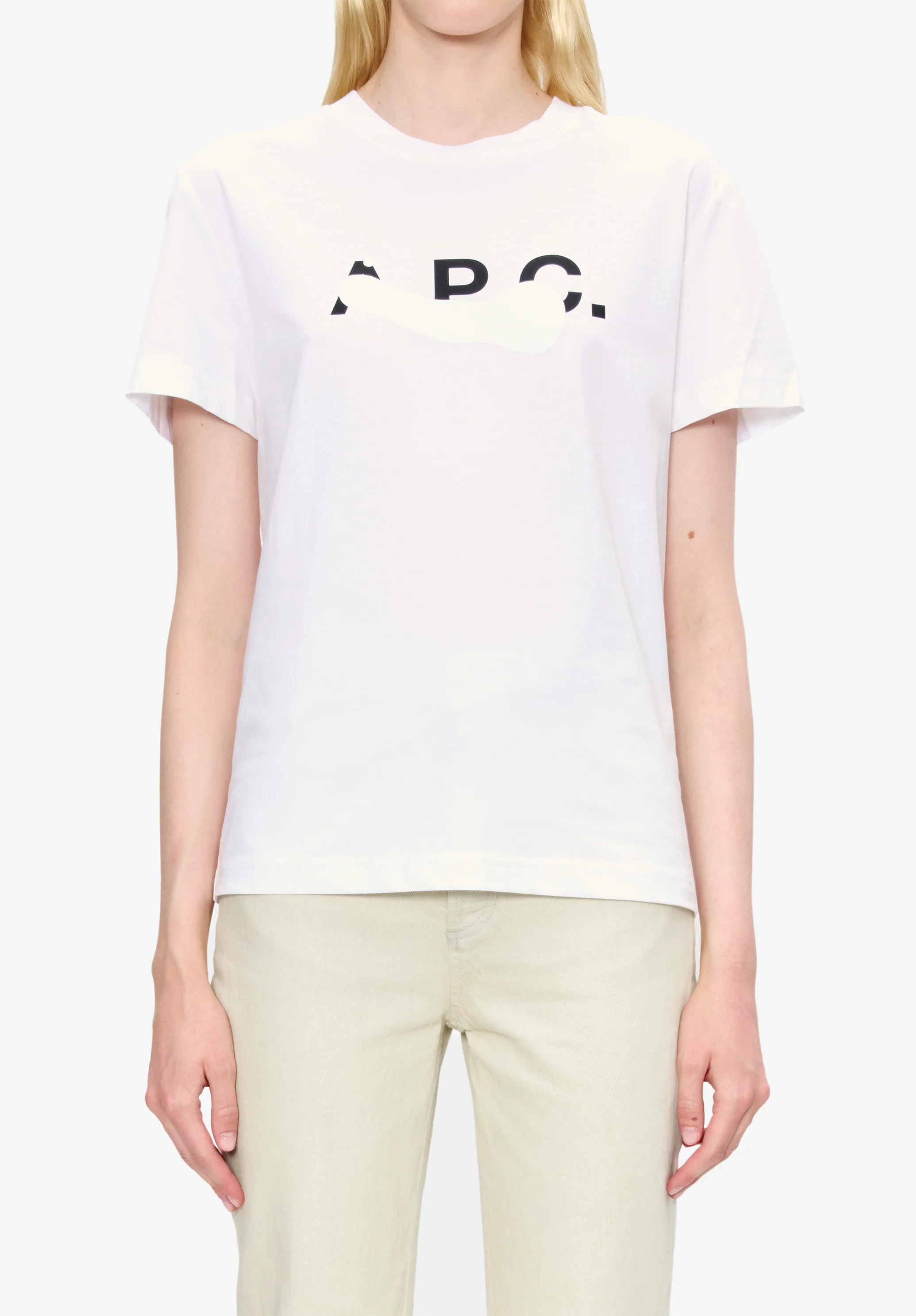 t-shirt mc tache blanche - GOTS - Blanc