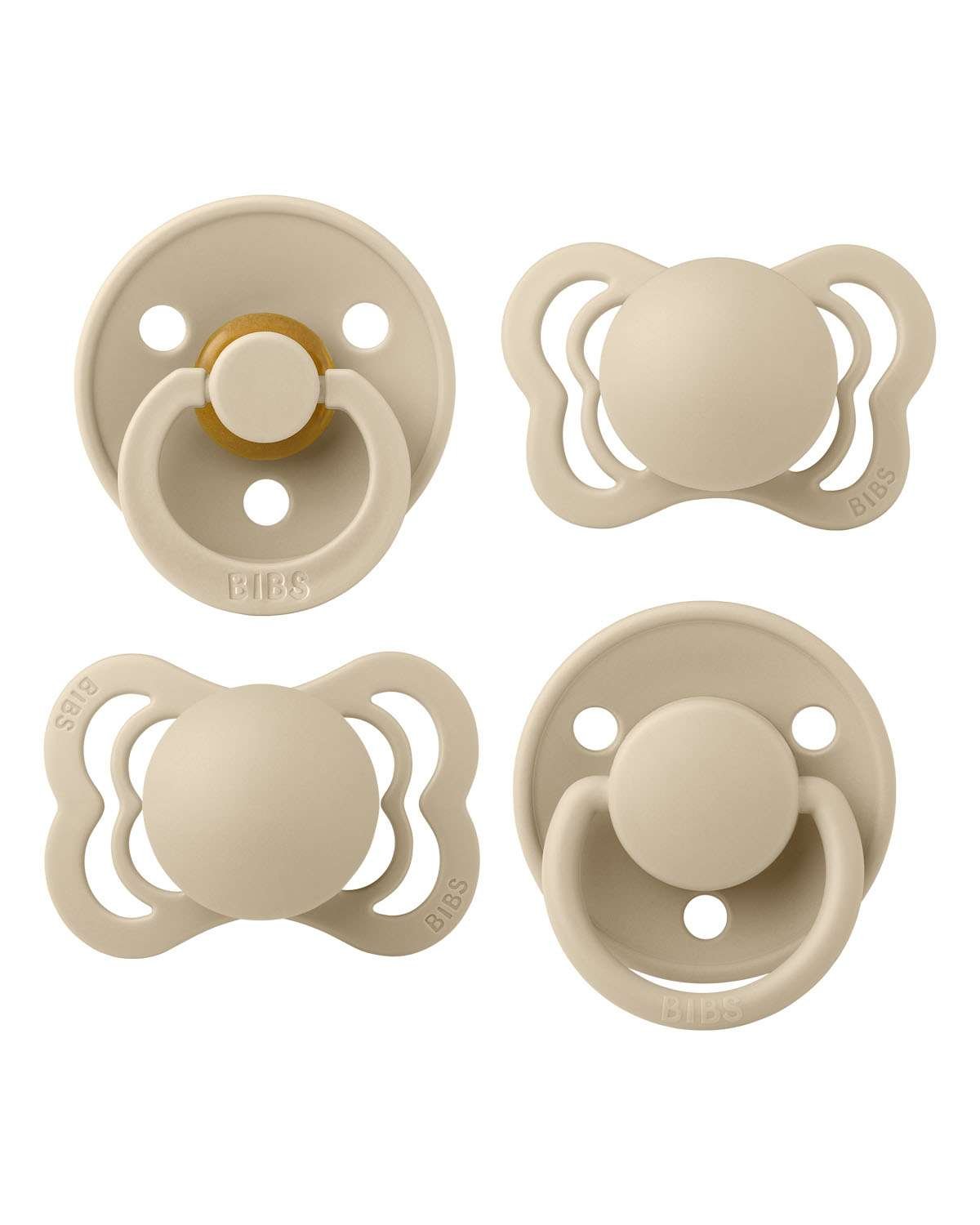 BIBS Try-it-Collection – Smokkepakke 4stk, Naturgummi | 0-6 mnd