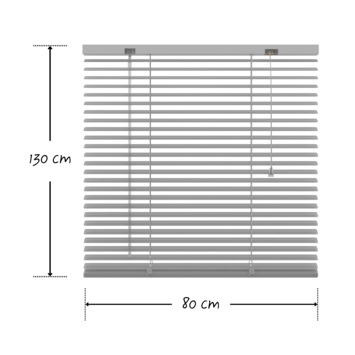 KARWEI aluminium jaloezie 25 mm zilver (kleurnr. 221) 80x130 cm (bxh)