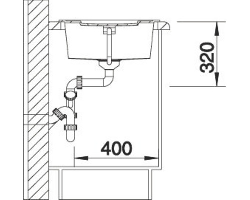 Blanco METRA 5 S spoelbak, 860 x 500 mm, zwart, 525918