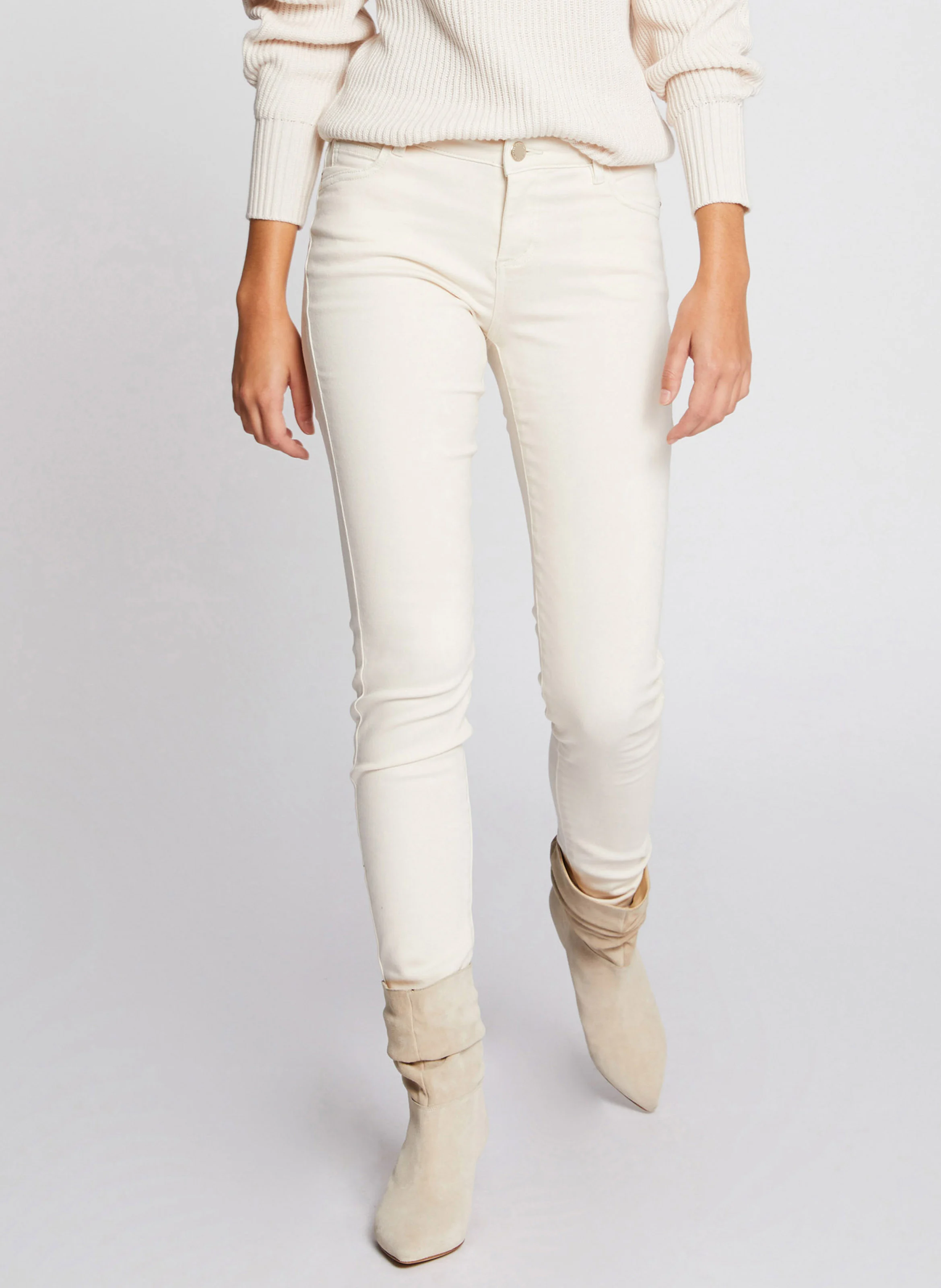 PETRA1 - Jean skinny taille basse | Beige