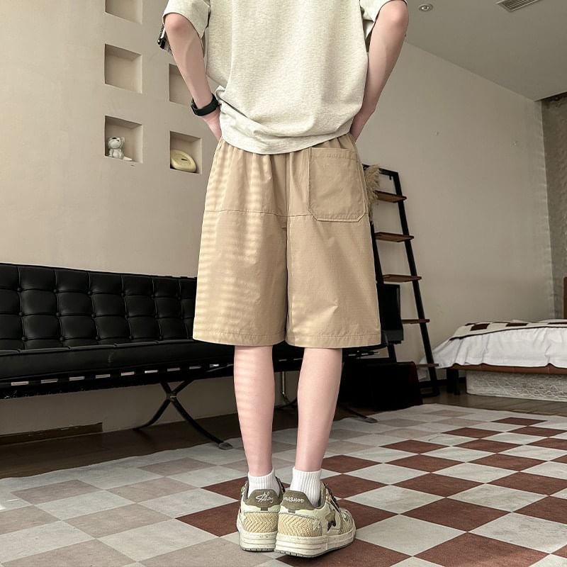 emeisa - Effen short met middelhoge taille