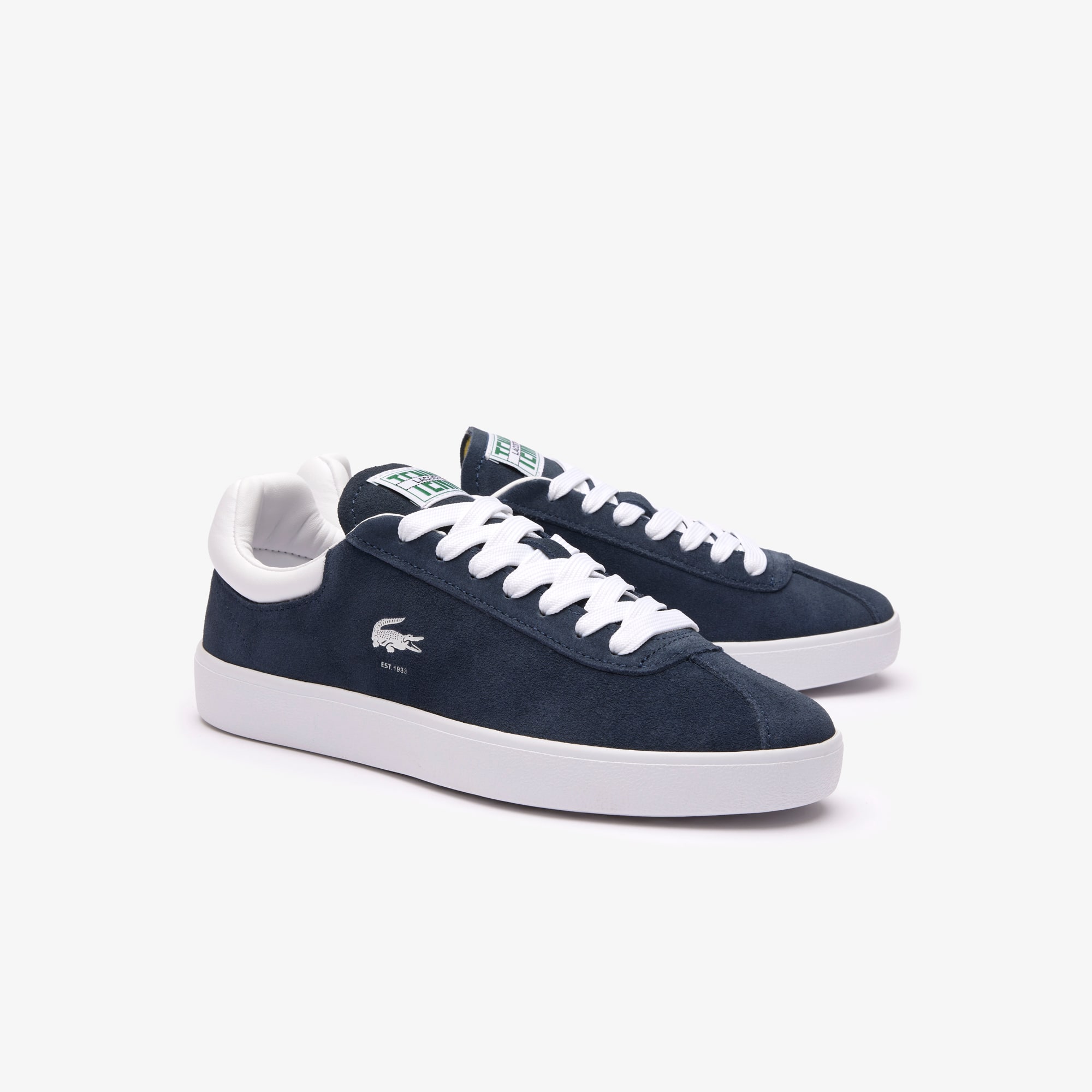 Sneakers Baseshot femme en cuir velours Sneakers - Bleu - Lacoste - Femme