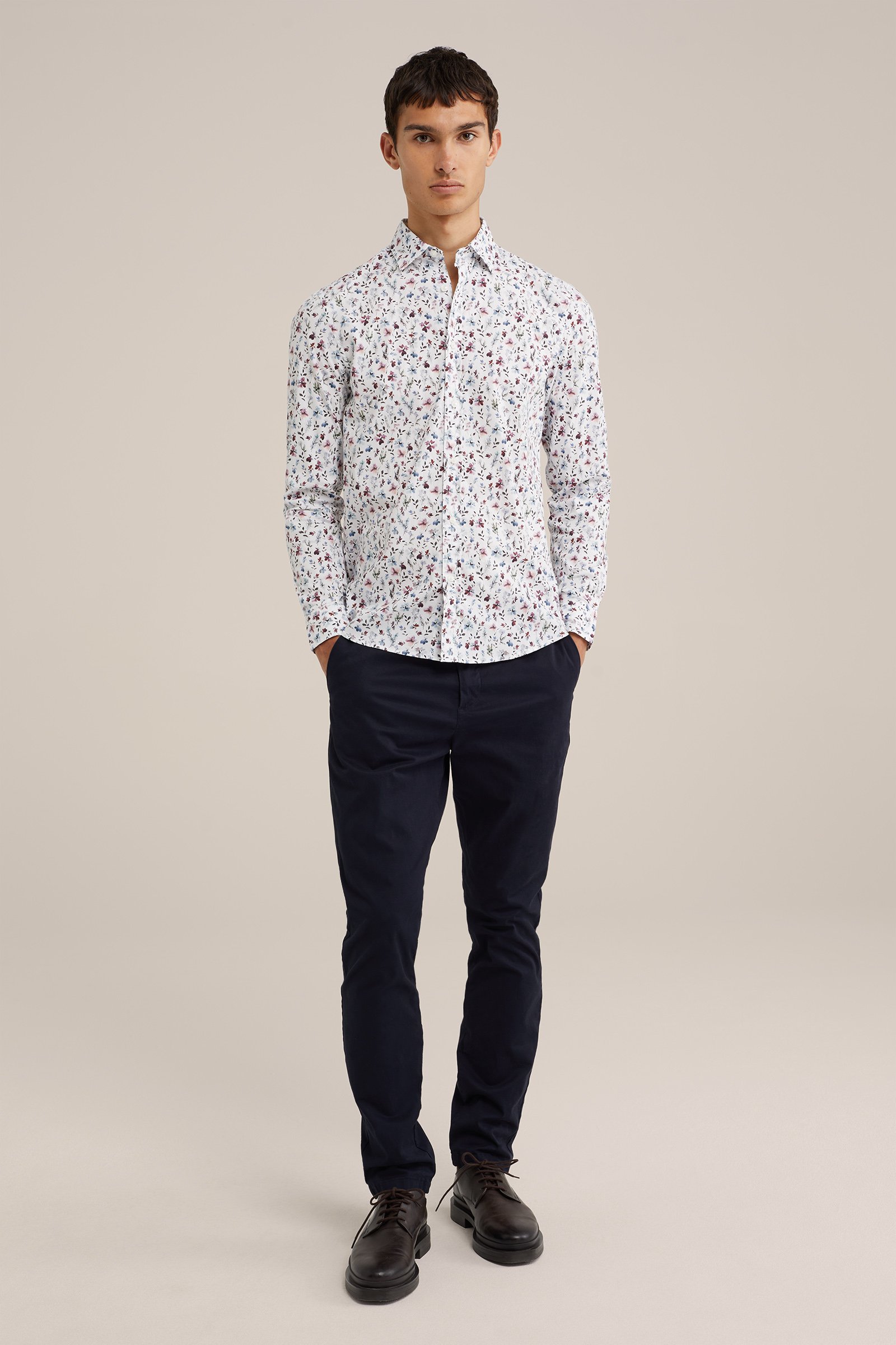 poplin overhemd met dessin WE Fashion Multikleur