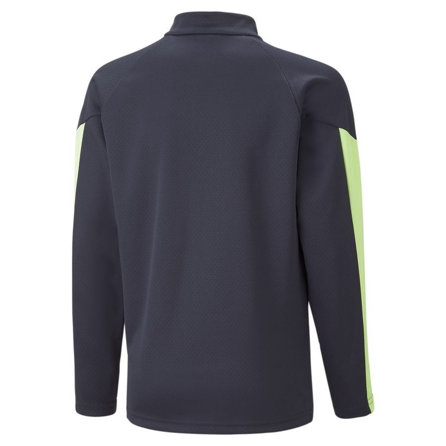 PUMA Maillot d'Entraînement IndividualFINAL Fermeture Éclair 1/4 - Bleu/Vert Enfant