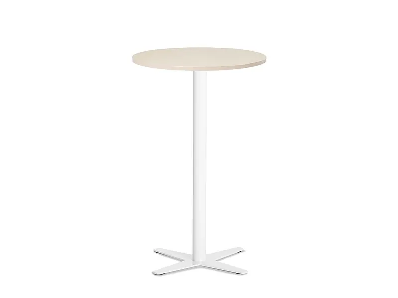 Bord Amy Ø650mm H1050mm Birk laminat  Alugråt understel
