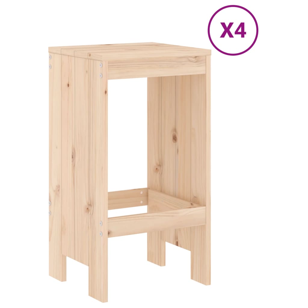 Ensemble de bar de jardin 5 pcs bois de pin massif