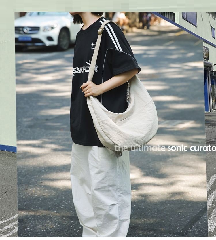 EAVALURE - Matching effen nylon crossbodytas voor koppels
