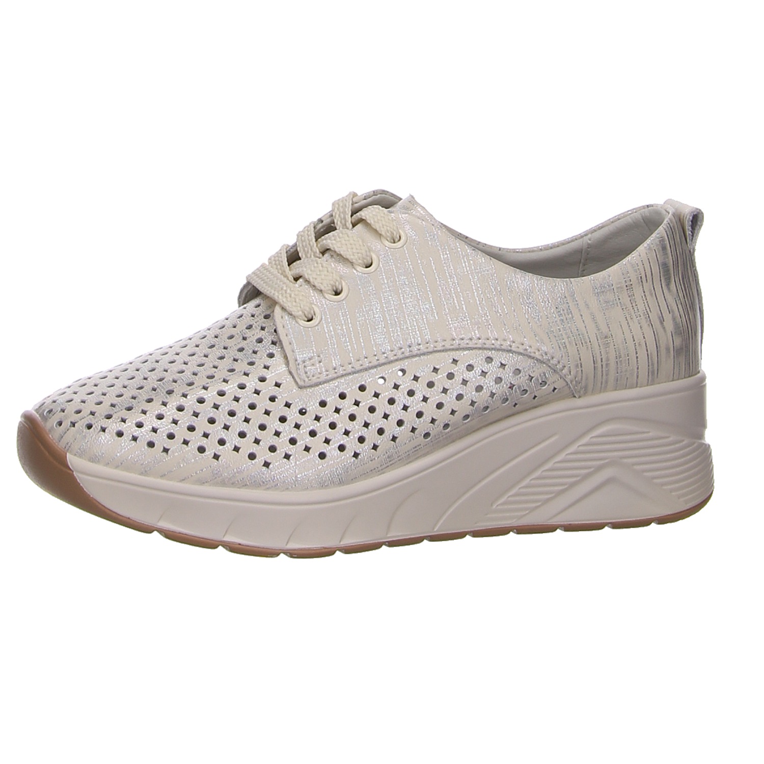 HBH Damen Schnürhalbschuhe beige
