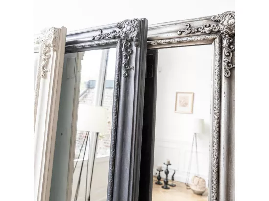 Grand miroir rectangulaire Bois Argent - Les Miroirs D'Interior'S Interior's