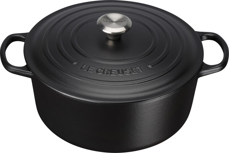 Le Creuset Rund støbejernsgryde 5,3L Matte Black Matte black