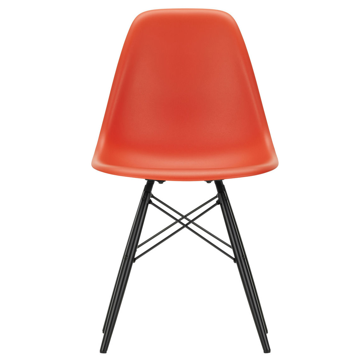 Eetkamerstoel DSW Poppy red RE esdoorn zwart