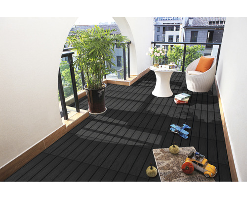 Kliktegel Konsta 3D WPC 30 x 30 cm antraciet
