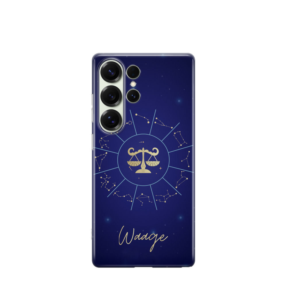 Samsung Galaxy S25 Ultra Gummi Hülle Waage 3 - Blau