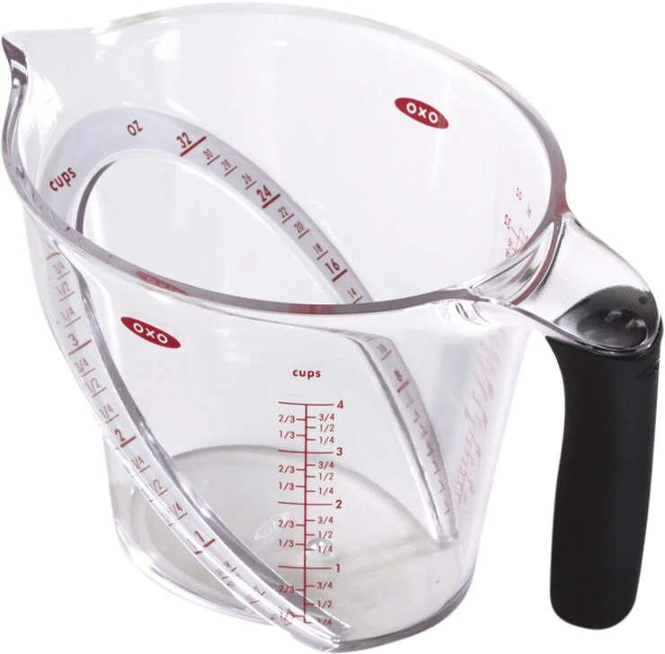 OXO Decilitermål 1 l. Transparent, sort