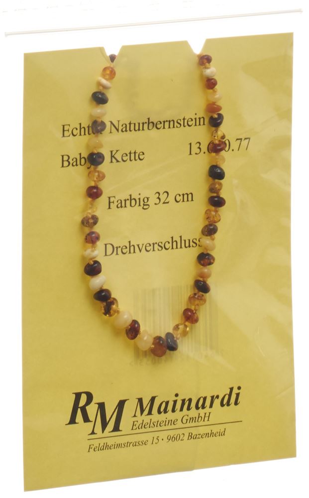 Mainardi Natur Bernstein 32cm farbig Drehverschluss 1 Stk