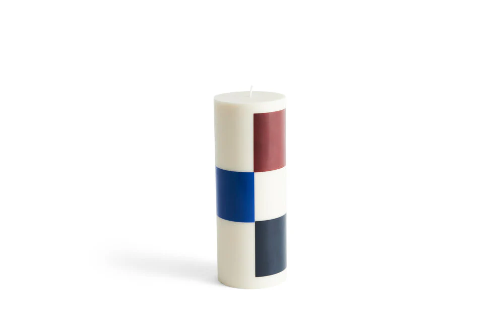 HAY  Column stearinlys, Large - Off-white/brown/black/blue
