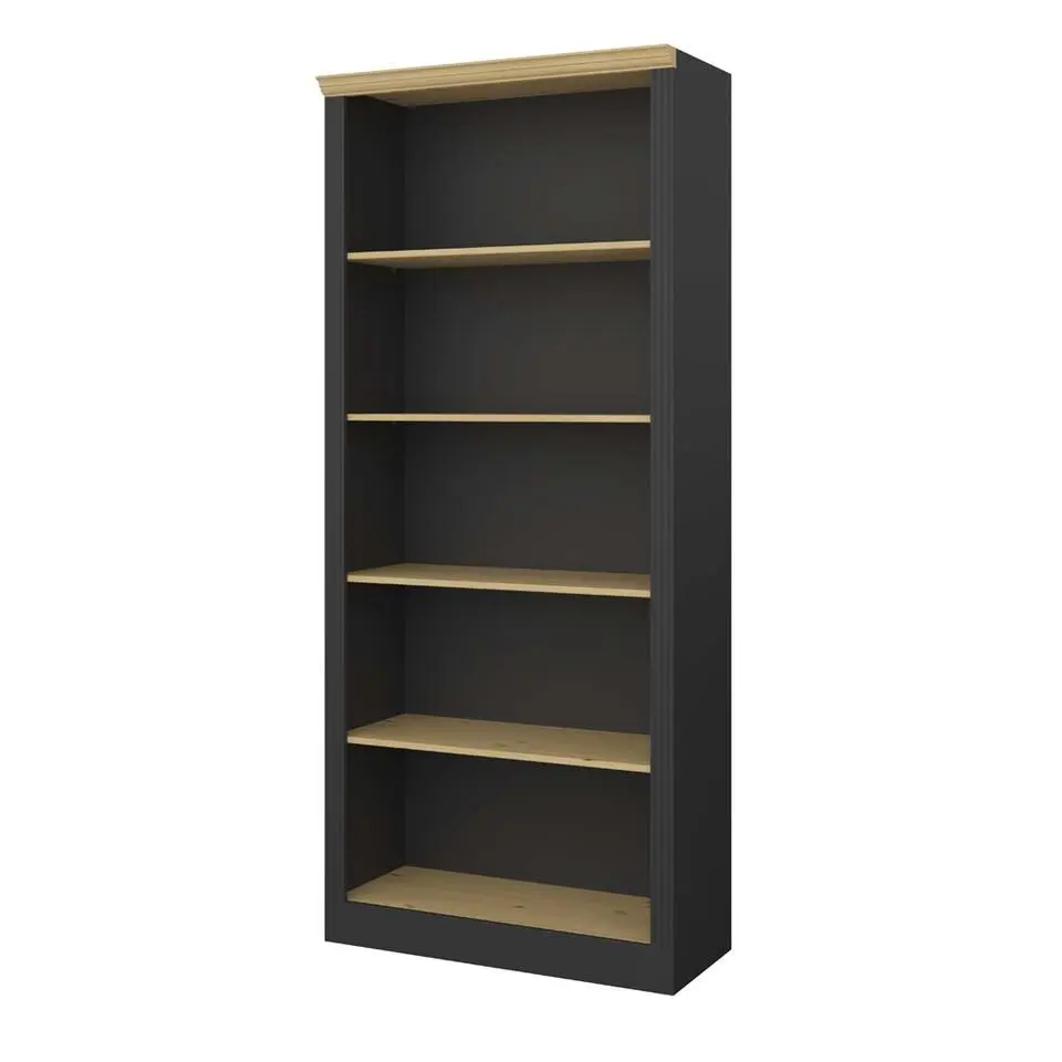 Hioshop Nola wandkast 4 planken koffiekleur