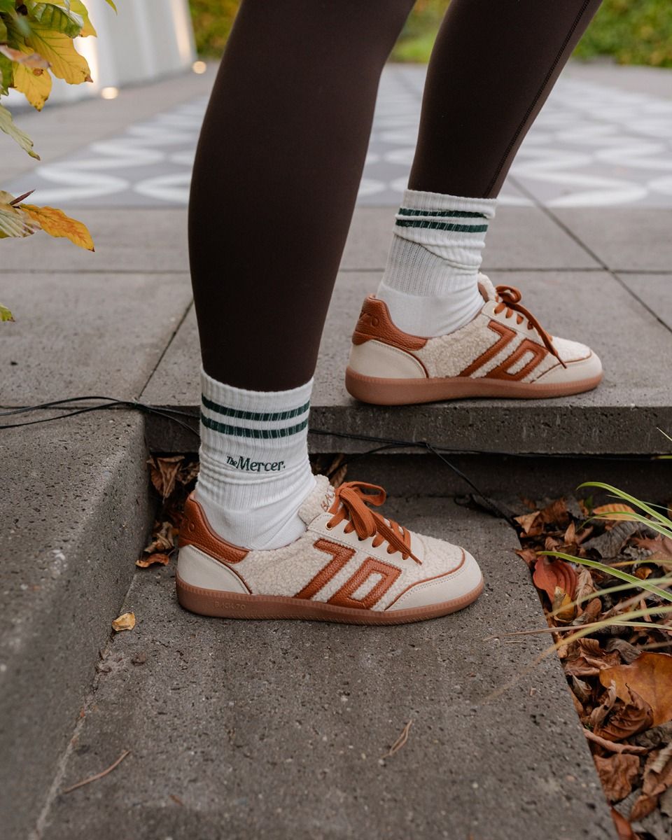 Mercer Amsterdam The Mercer Socks Stripe Wit/Donkergroen Sokken