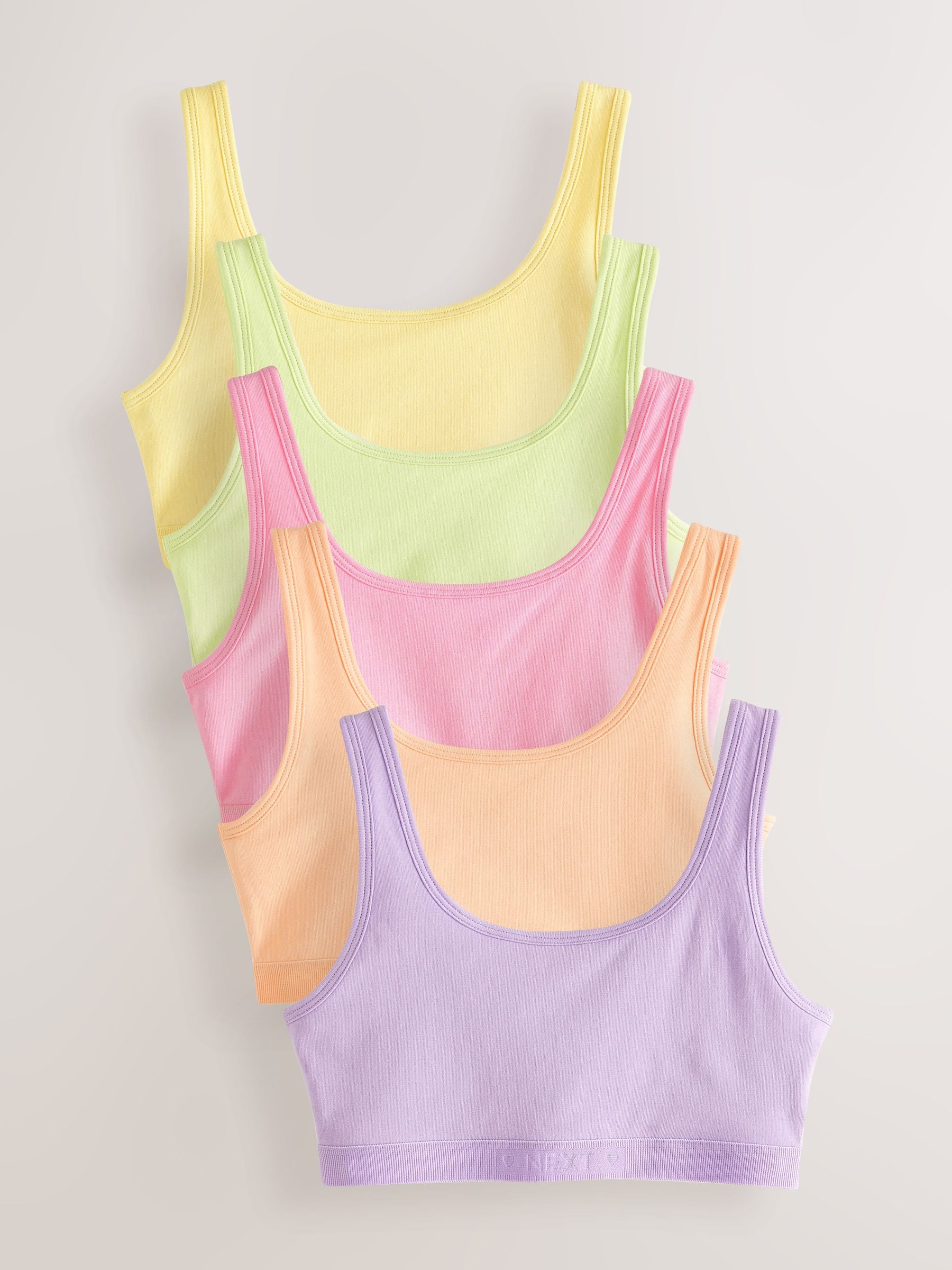 Pastelkleurig - Crop top met ronde hals (5-16jr)