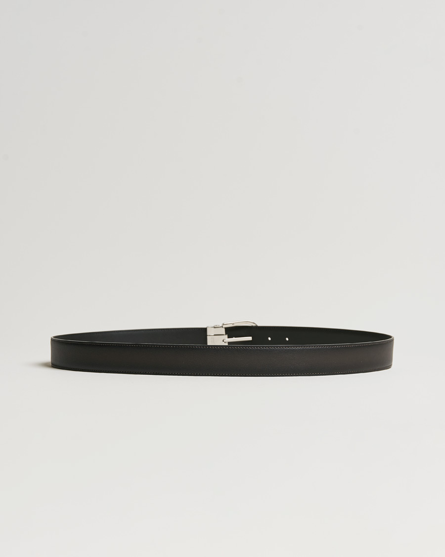 Montblanc Horseshoe Buckle Grey 35 mm Leather Belt Grey