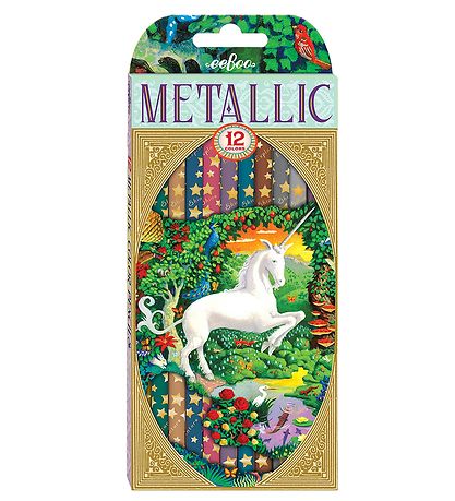 Eeboo Buntstifte-Set - 12 st. - Metallic - Einhorn