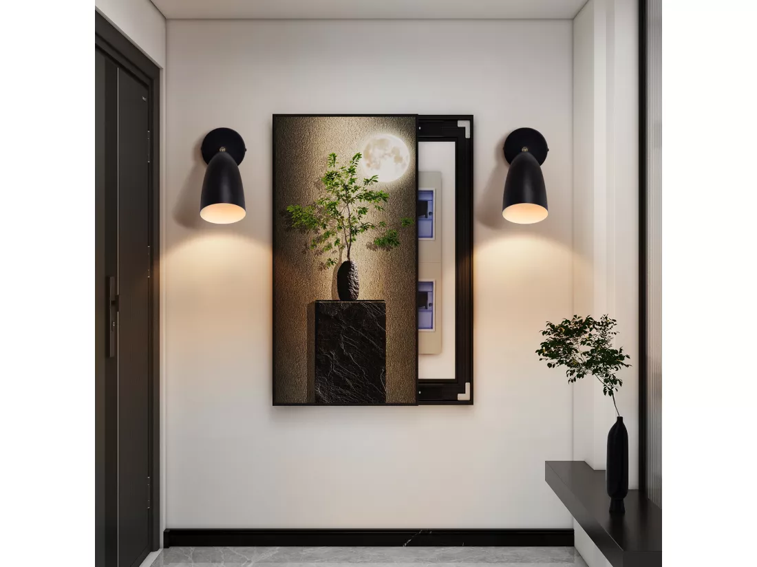 NETTLIFE Applique murale d'intérieur noire - spot mural vintage chambre applique rétro GU10 Sans ampoule