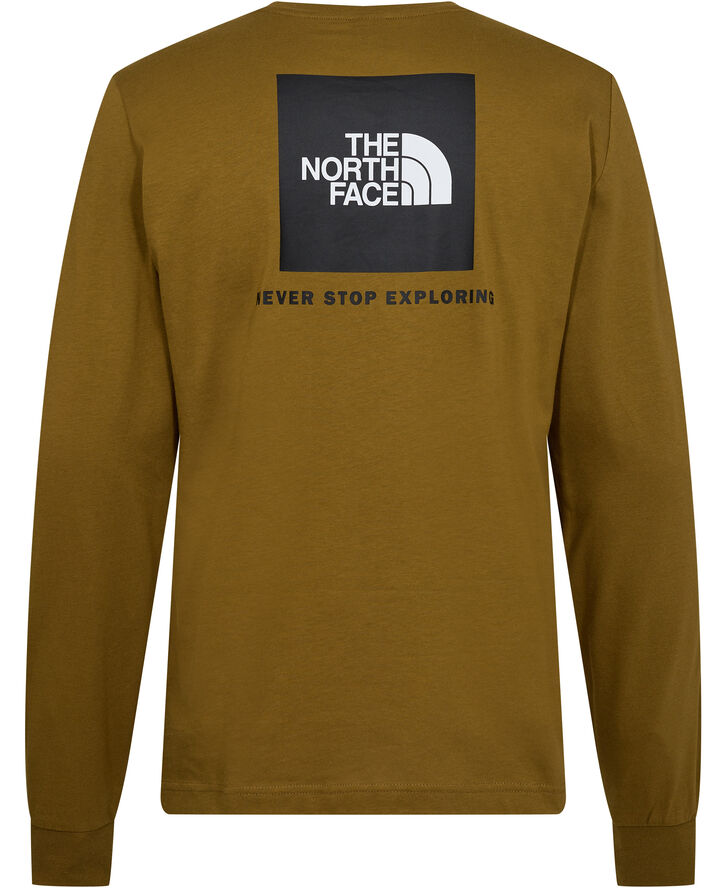 The North Face M L/S BOX NSE TEE MOSS GREEN Moss green