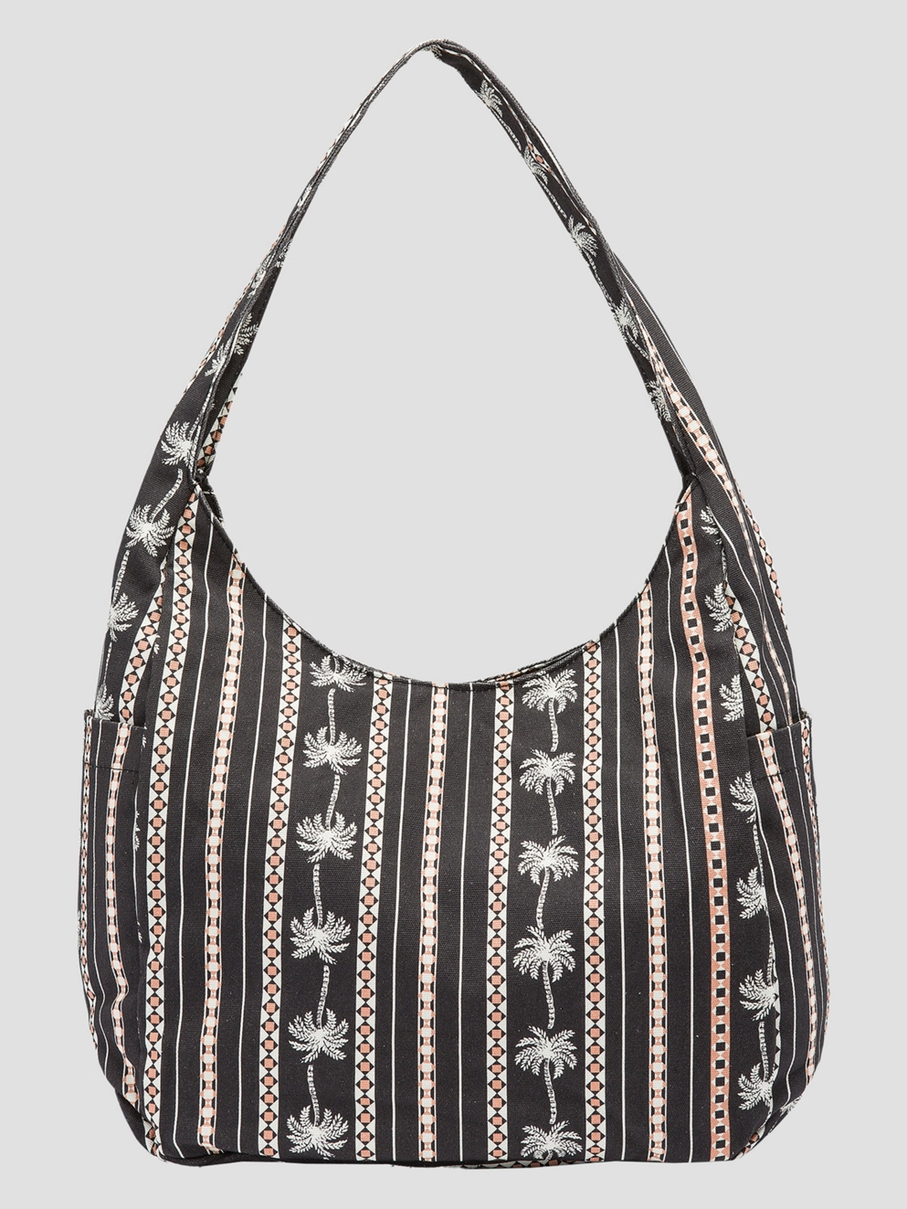 Volcom Schoolyard Canvas Hobo Tote Handbag black combo