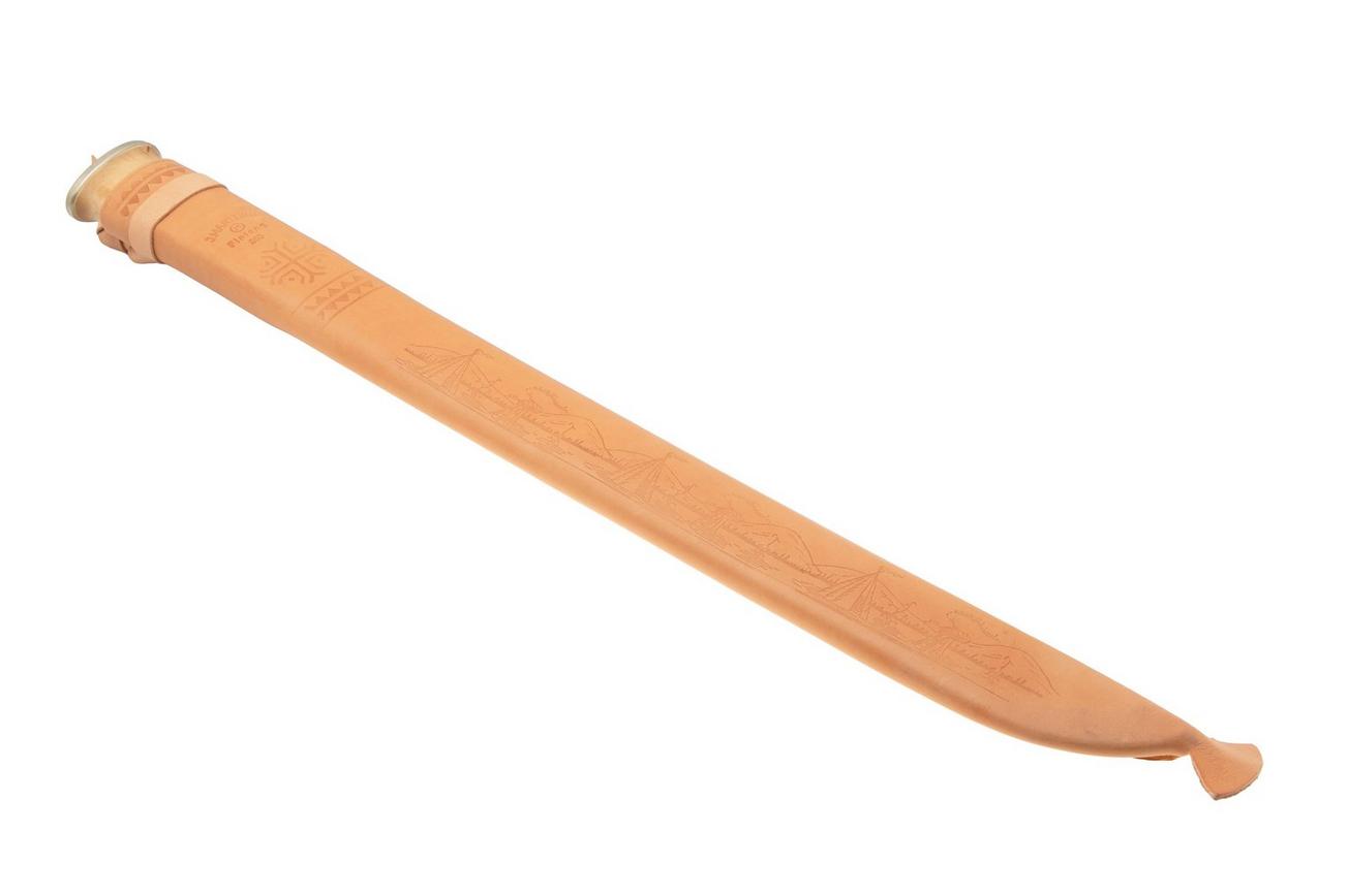 Marttiini Lapp 280015 Stainless, Curly Birch, vaststaand mes