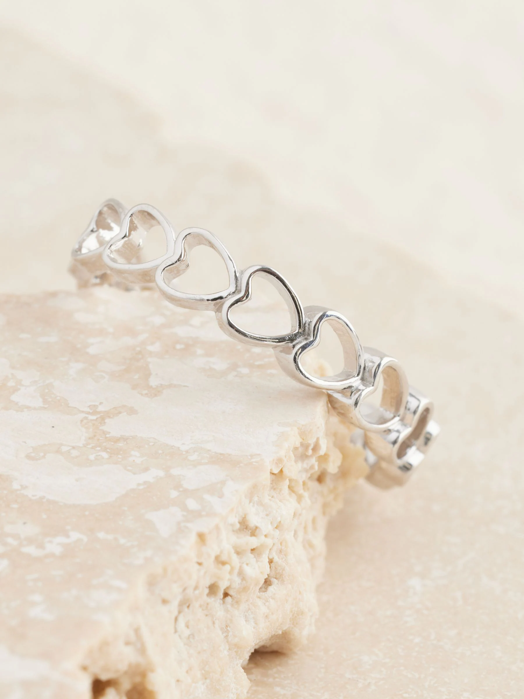 Echt zilver - Mother of Pearl ring met hartje
