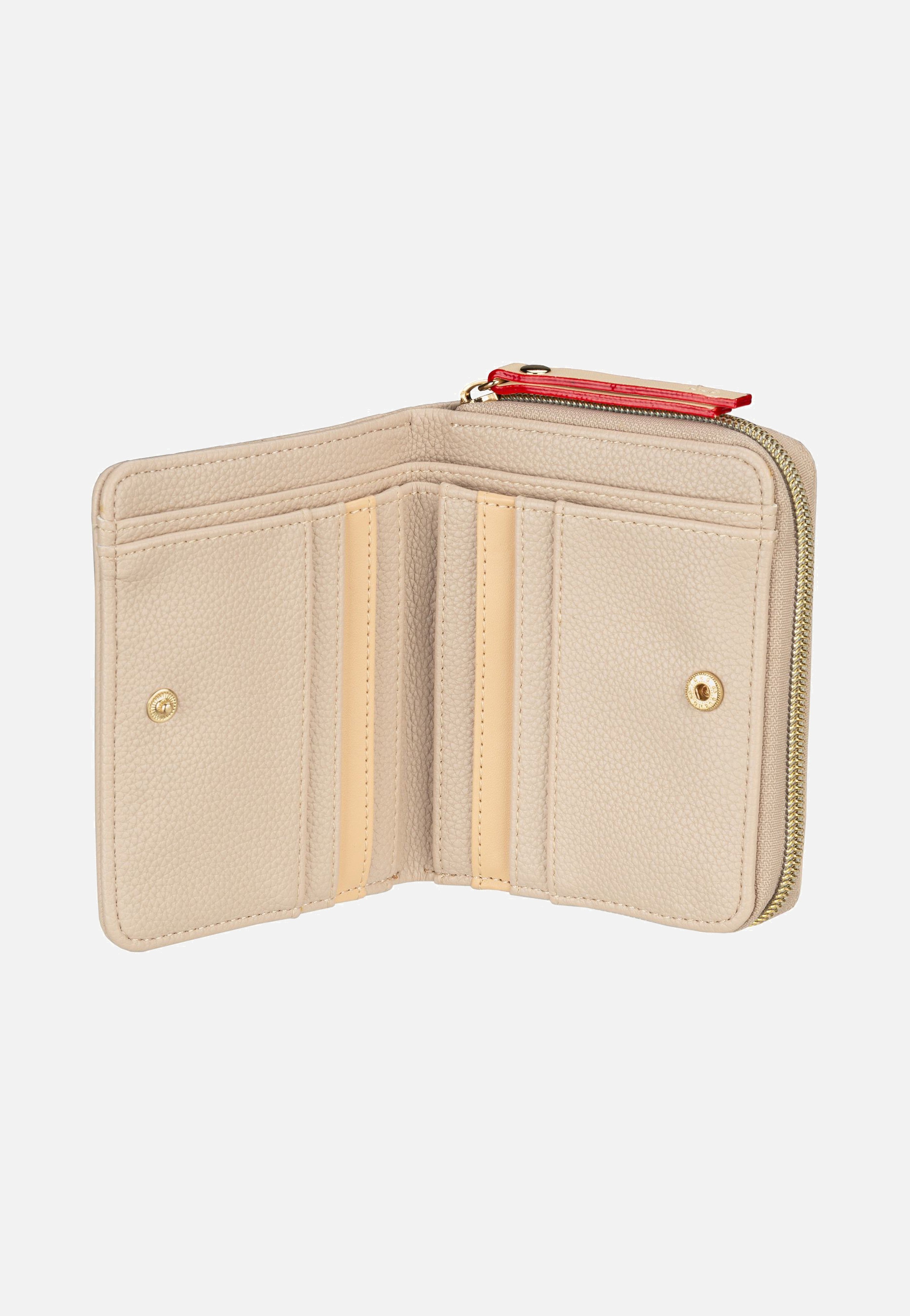 Ella Zipped Ladies Purse Beige - Portemonnaie