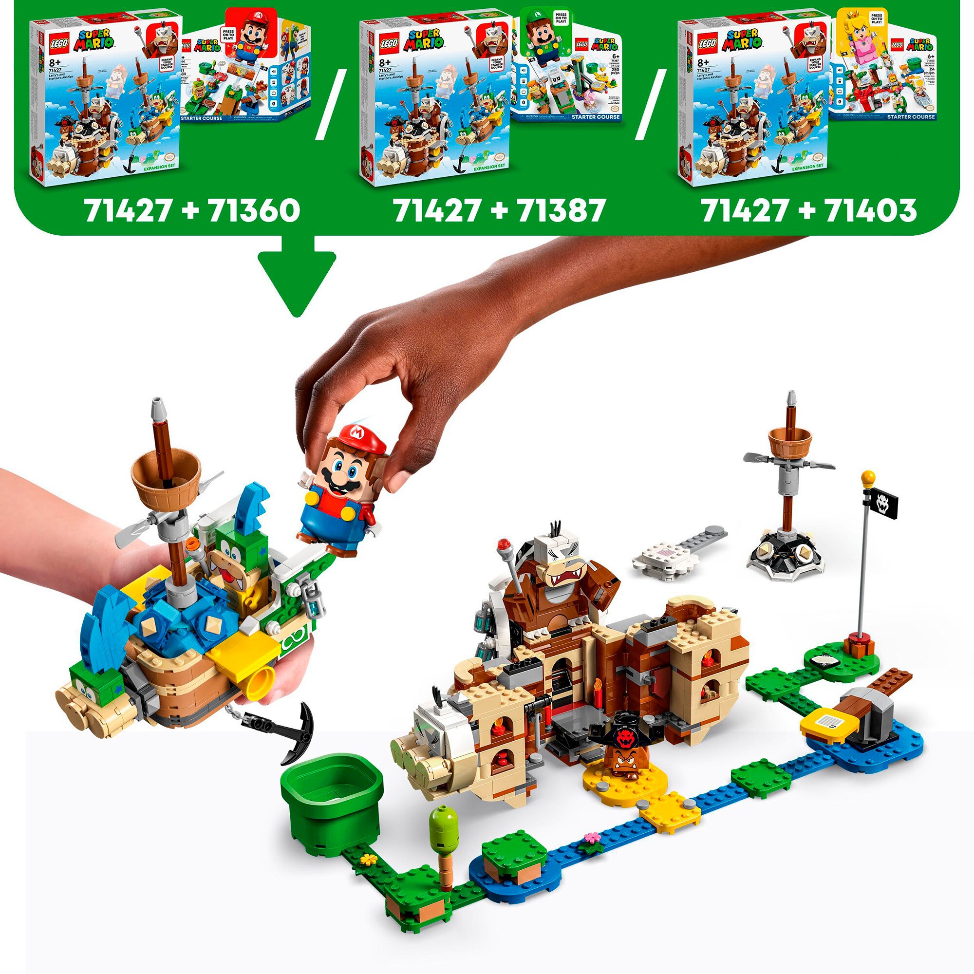 LEGO Konstruktionsspielzeug Super Mario Larry und Mortons Luftgaleeren - Erweiterungsset