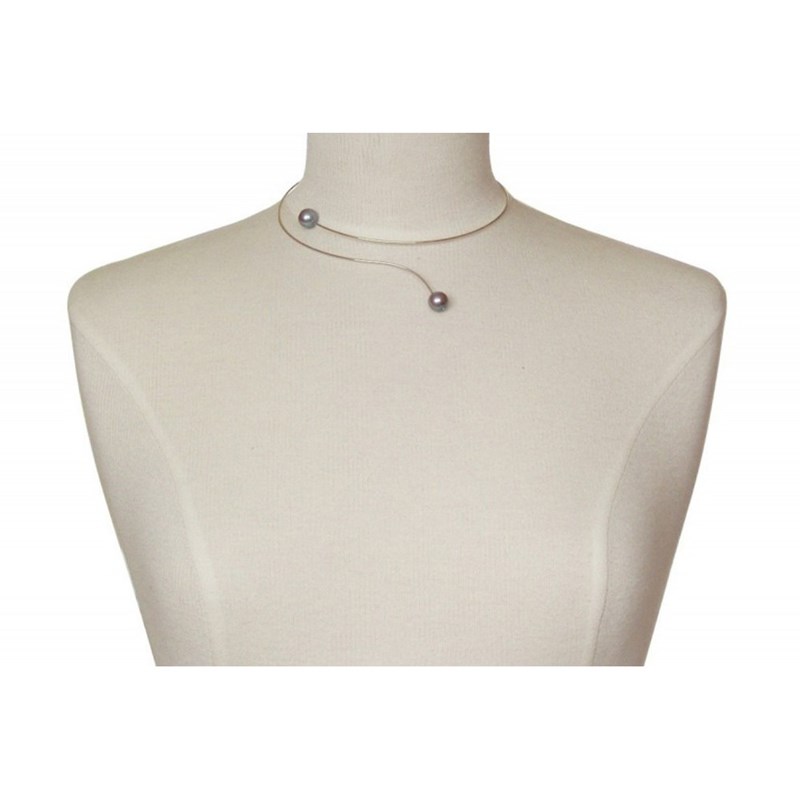 Collier Ras de Cou Argent 2 Perles de Culture 11 mm - Classics