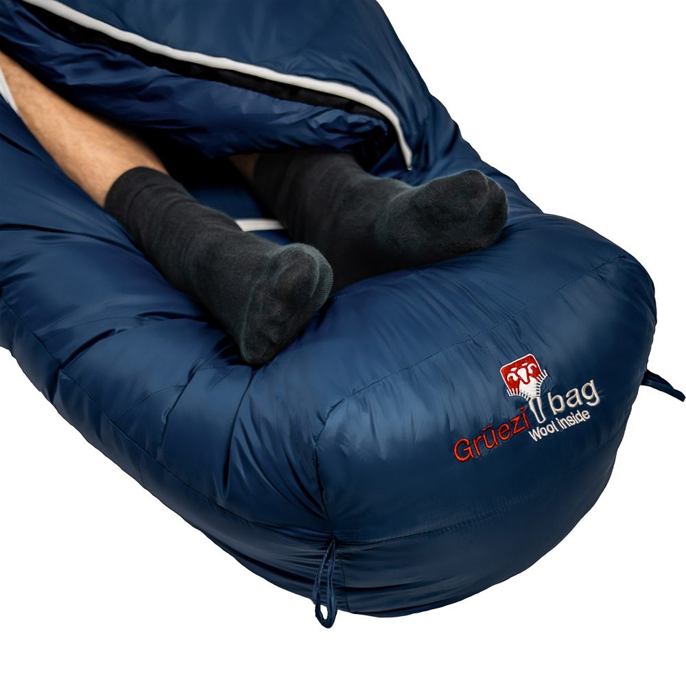 Grüezi Bag Biopod DownWool Ice 185 Schlafsack night blue