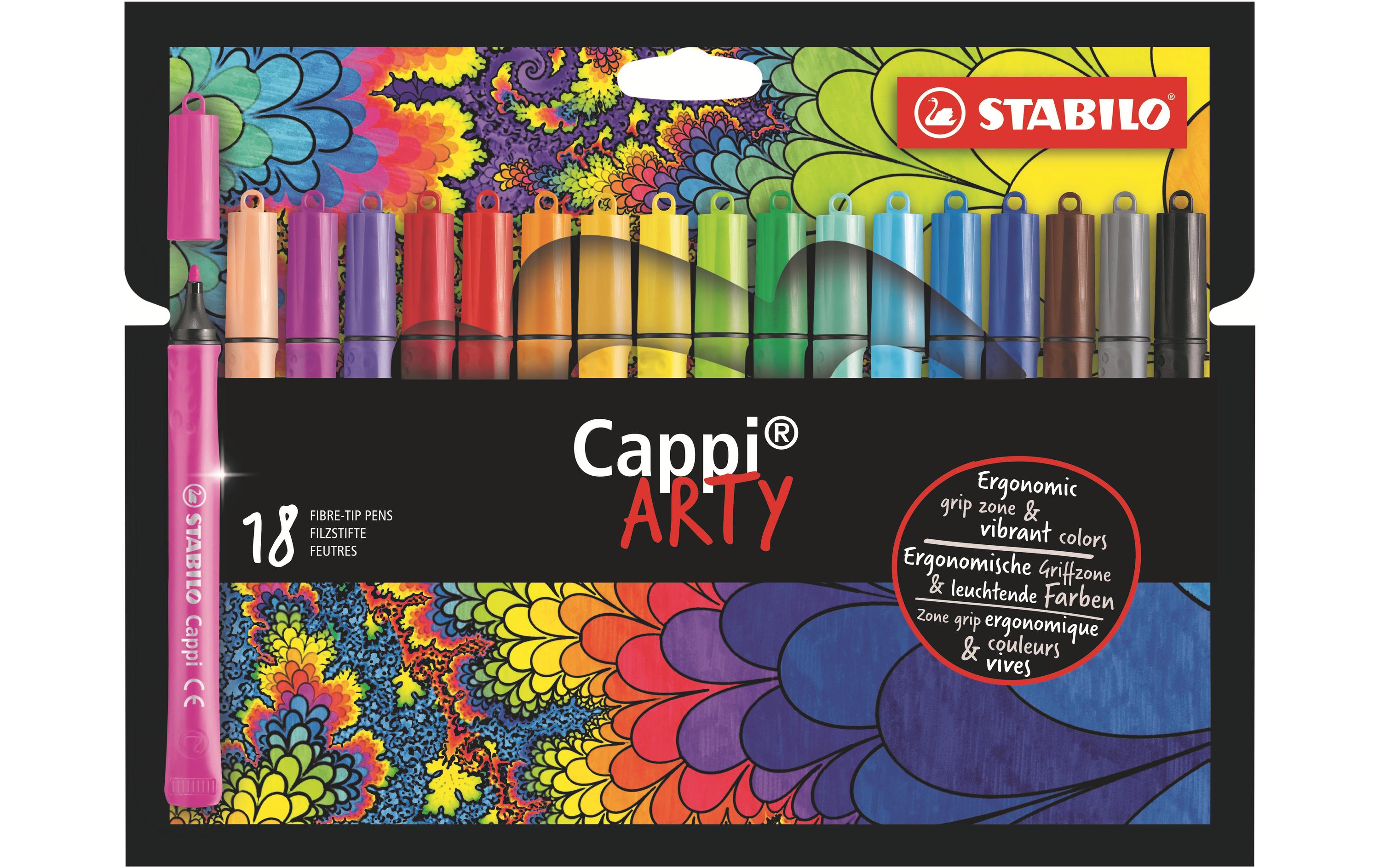Fasermaler Cappi Arty 18 StückMehrfarbige Filzstifte