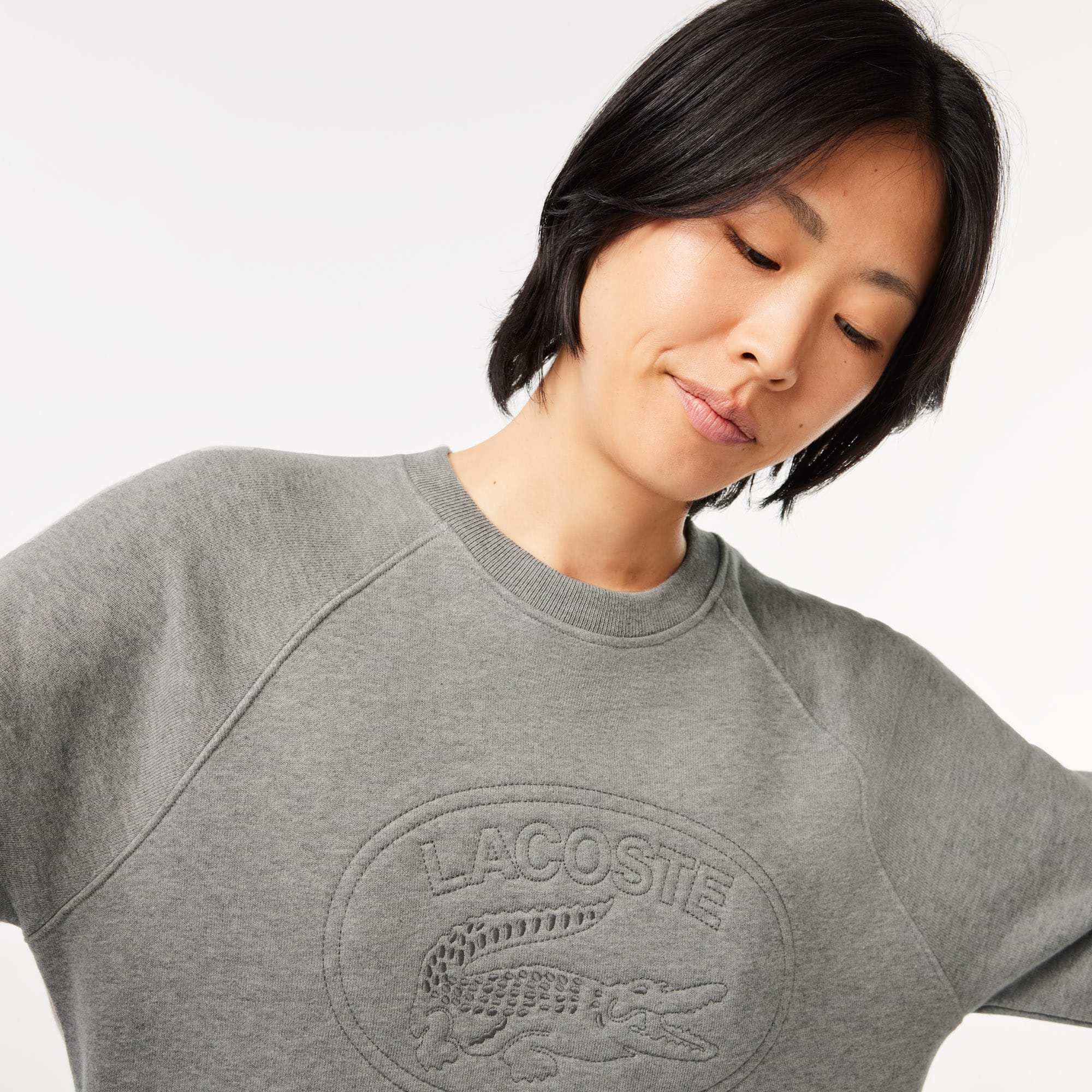 Sweatshirt Jogger relaxed fit avec broderie signature Sweatshirts - Gris - Lacoste - Femme
