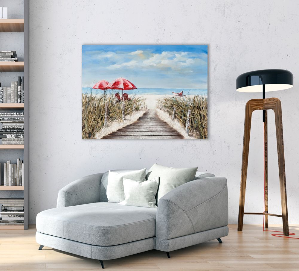 Gemälde HOLZBRÜCKE ZUM STRAND