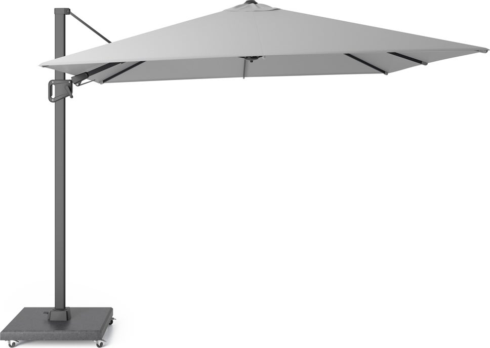 Platinum zweefparasol Merida Plus grijs 35+UV 300 x 300 cm