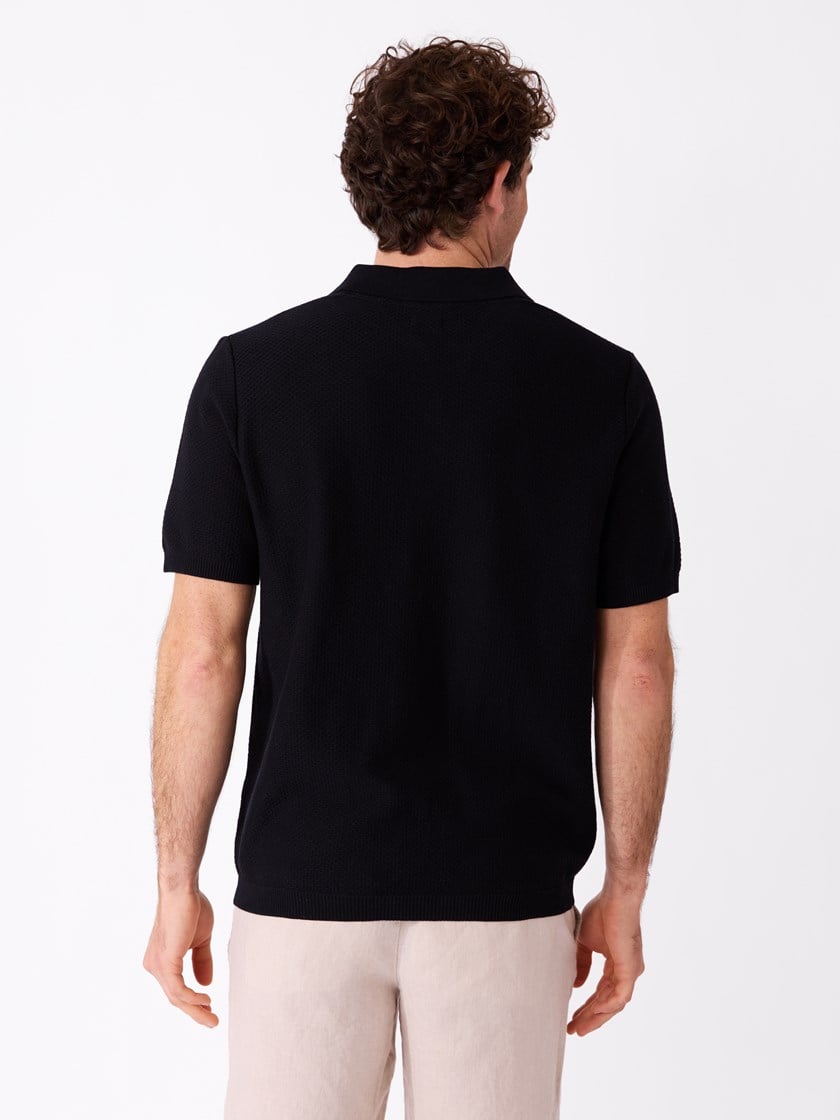 Franco strikket polo Blue Graphite