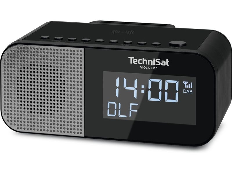 Technisat Radiowecker Viola CR 1 Schwarz DAB /UKW Radiowecker mit Wireless Charging